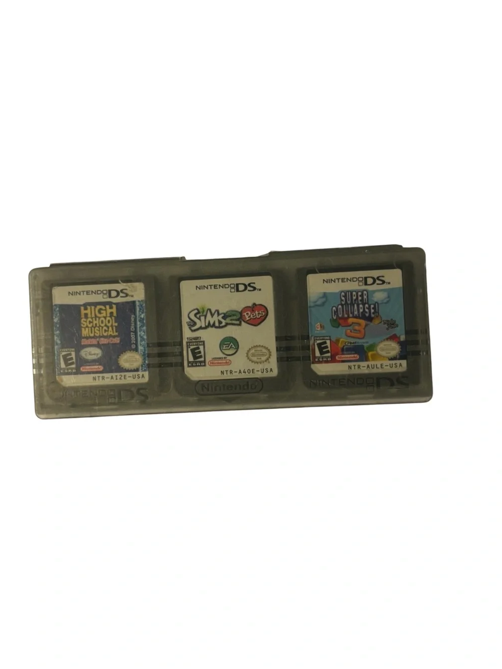 Lot Of 3 Nintendo DS Games With Case (HS Musical, Sims 2 Pets, Super Collapse 3)